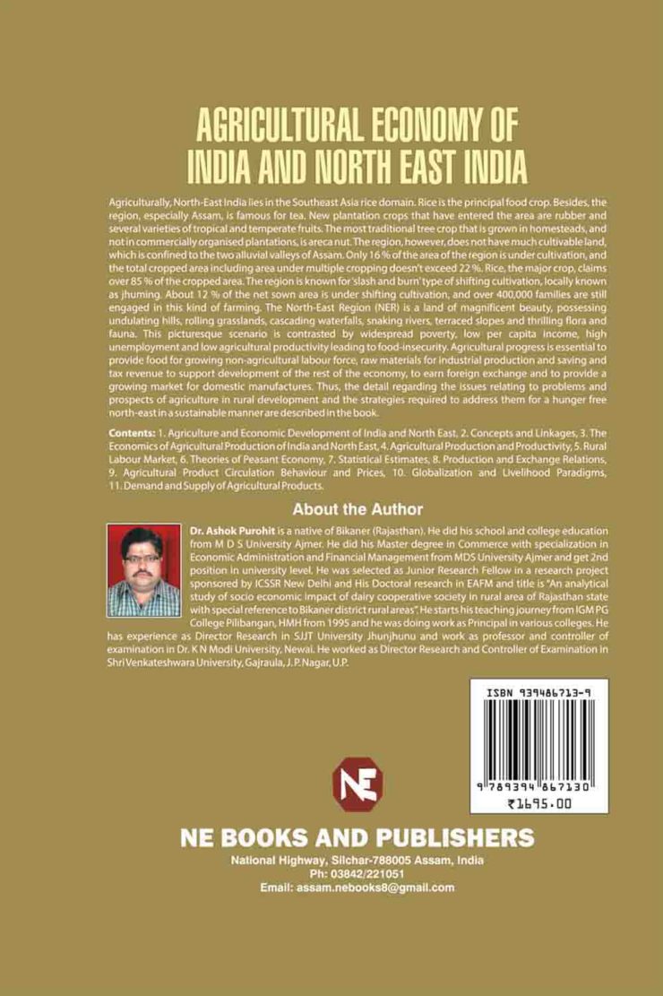 Agricultural Economy of India and North East India – NE BOOKS